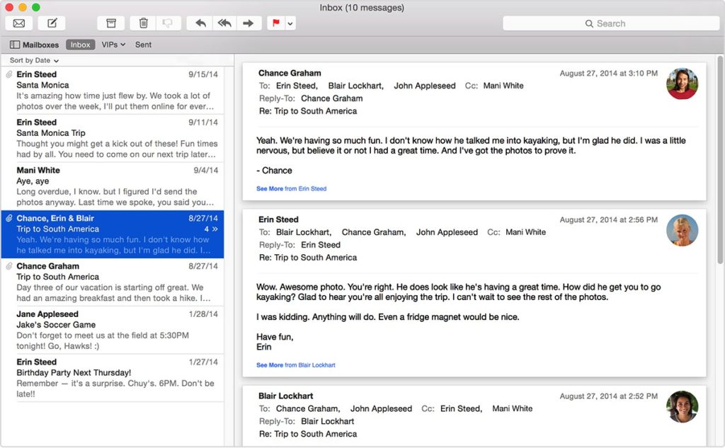 Применение интеллектуальных почтовых ящиков в Mail на Mac OS X
