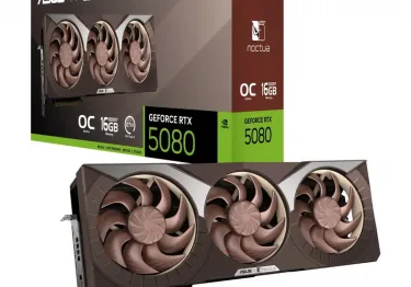 Asus GeForce RTX 5080 Noctua Edition: Мощная и тихая видеокарта в уникальном дизайне