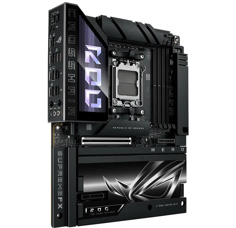 Asus представляет материнскую плату ROG Crosshair X870E Hero BTF для идеальных чистых ПК