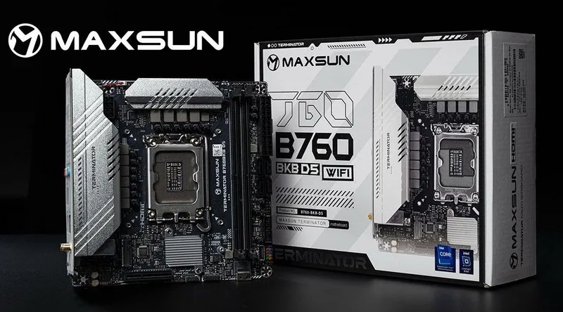 MaxSun представляет уникальную материнскую плату с обратным разъёмом PCIe x16 для компактных ПК