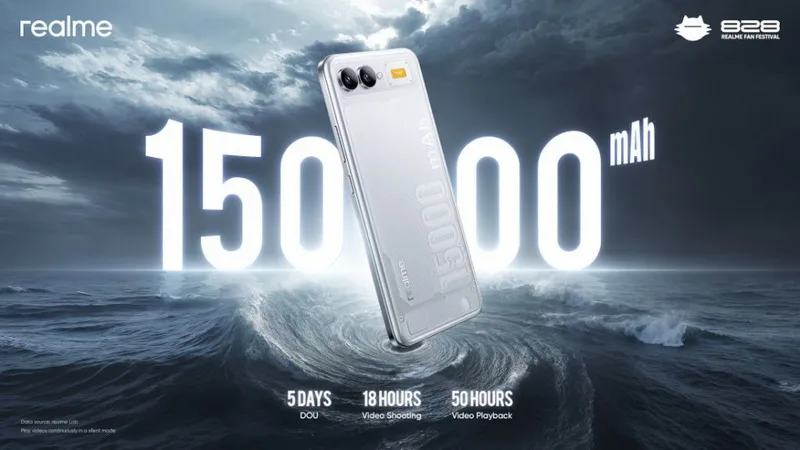 Realme представила революционные технологии: аккумулятор на 15 000 мА·ч и первый смартфон с термоэлектрическим кулером