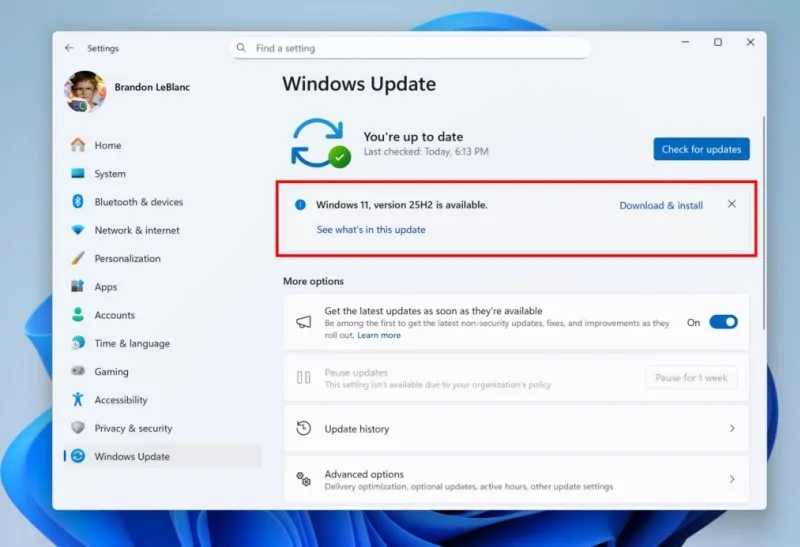 Microsoft представила официальный ISO-образ предварительной версии Windows 11 25H2