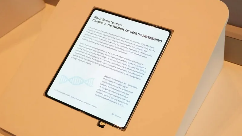 Samsung представила революционную складную OLED-панель без видимых складок