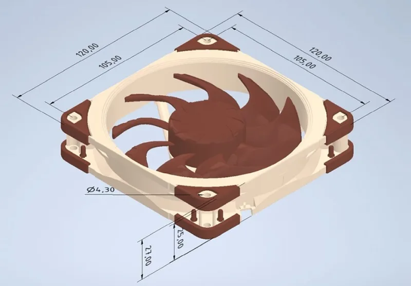 Noctua представила 3D-модели вентиляторов: ограничения и возможности