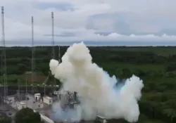 Разрушение стартового комплекса для ракет «Союз-СТ» на космодроме Куру