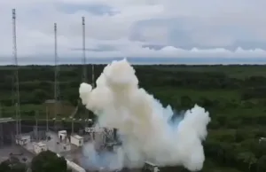 Разрушение стартового комплекса для ракет «Союз-СТ» на космодроме Куру