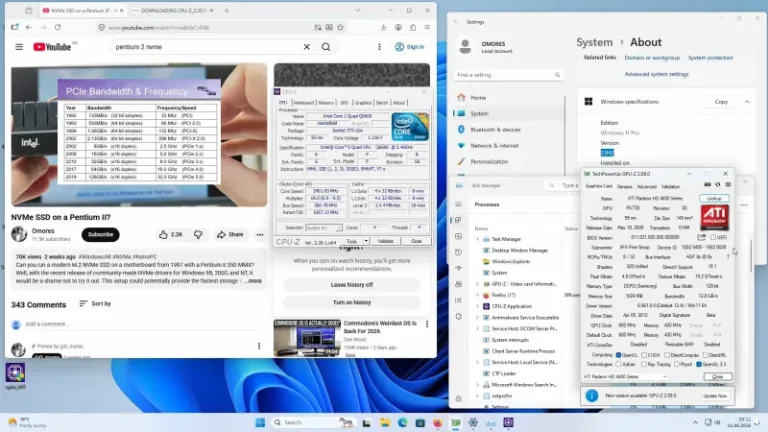 Энтузиасты запускают Windows 11 на старых ПК: невероятные достижения с DDR и Intel Core 2 Quad